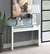 Edna Mirrored Console Table LED Lighting Silver